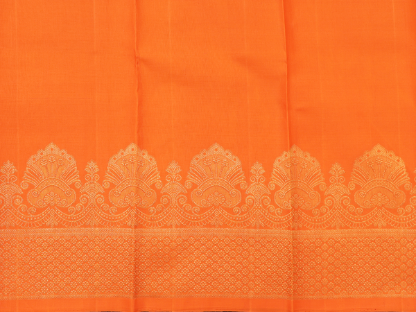 Chakram Buttas Yellow Kanchipuram Silk Half Saree Material