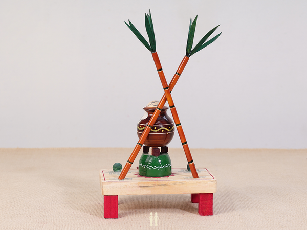 Wooden Pongal Set For Show Piece