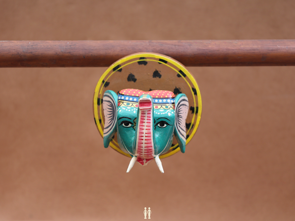 Wooden Handicraft Elephant Head For Wall Decor