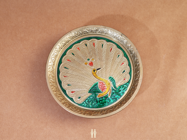 Peacock Design Brass Pooja Stand