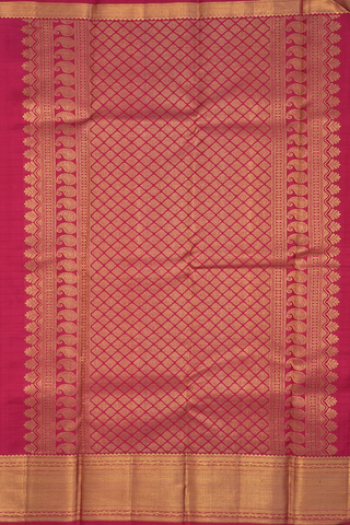 Zari Checked Light Tan Kanchipuram Silk Saree