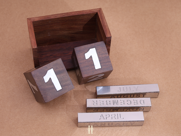 Wooden Calendar For Desk
