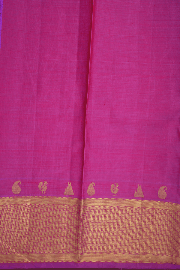 Rudraksh Zari Design Lotus Pink Kanchipuram Silk Saree