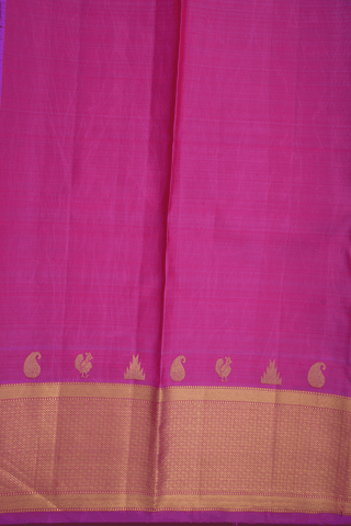 Rudraksh Zari Design Lotus Pink Kanchipuram Silk Saree