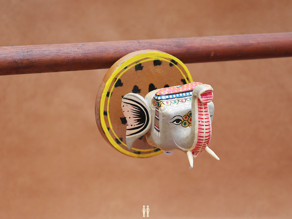 Wooden Handicraft Elephant Head For Wall Decor