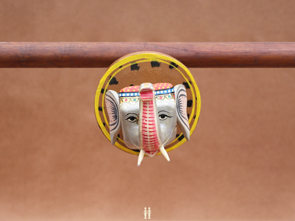 Wooden Handicraft Elephant Head For Wall Decor