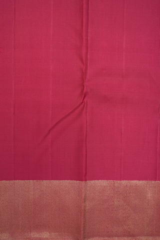Tissue Zari Border Plain Brick Red Kanchipuram Silk Saree