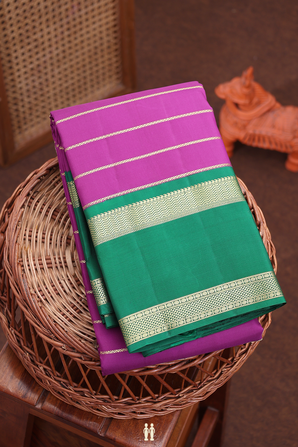 Kanchipuram Silk Saree In Grape Purple With Neli Design