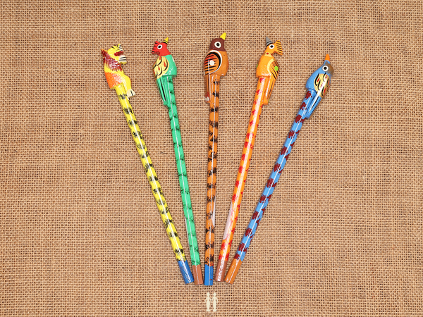 Wooden Pencil Set Of 5 For Kids