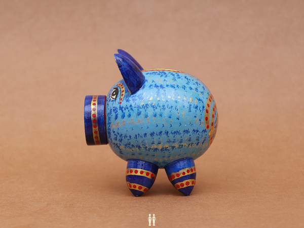 Wooden Handicraft Piggy Bank For Showpiece