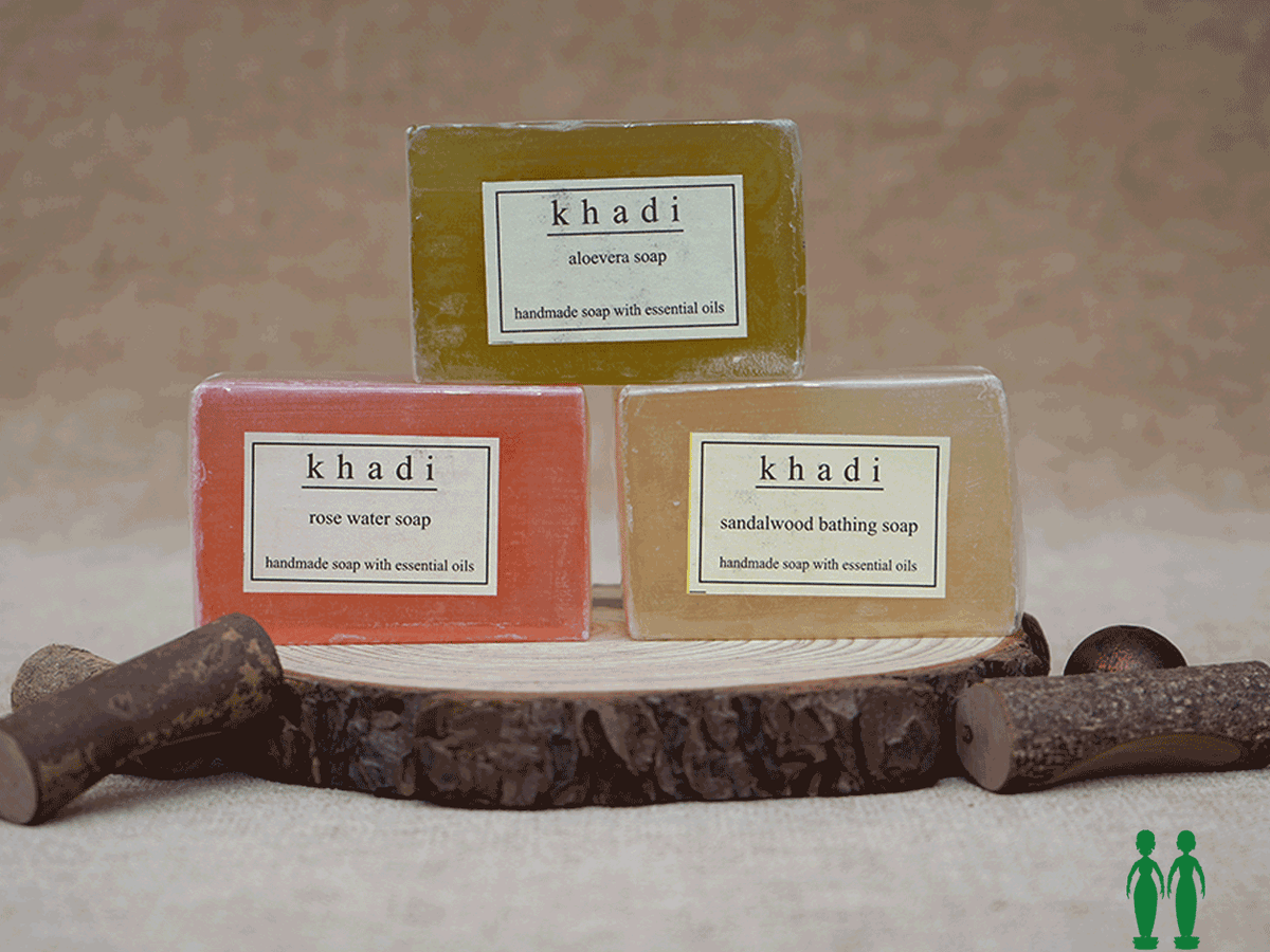 Pack Of 3 Handmade Soaps - Rose Water, Aloevera And Sandal