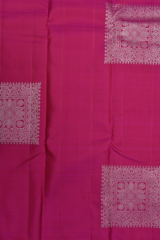 Mandala Zari Design Magenta Kanchipuram Silk Saree