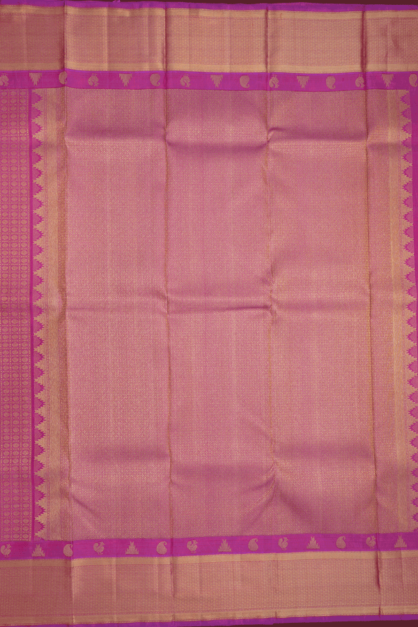 Rudraksh Zari Design Lotus Pink Kanchipuram Silk Saree