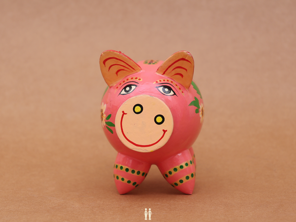 Wooden Handicraft Piggy Bank For Showpiece
