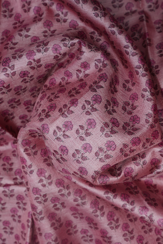 Floral Design Mulberry Printed Tussar Silk Saree