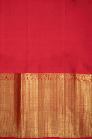 Vanasingaram Zari Design Chilli Red Kanchipuram Silk Saree