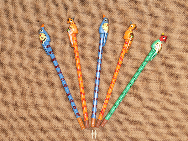 Wooden Pencil Set Of 5 For Kids