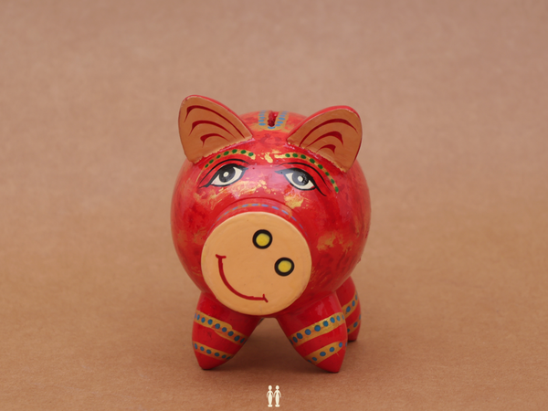 Wooden Handicraft Piggy Bank For Showpiece