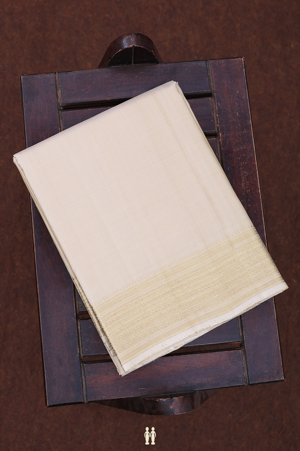 Zari Border Brown Silk Dhoti With Shirt Material