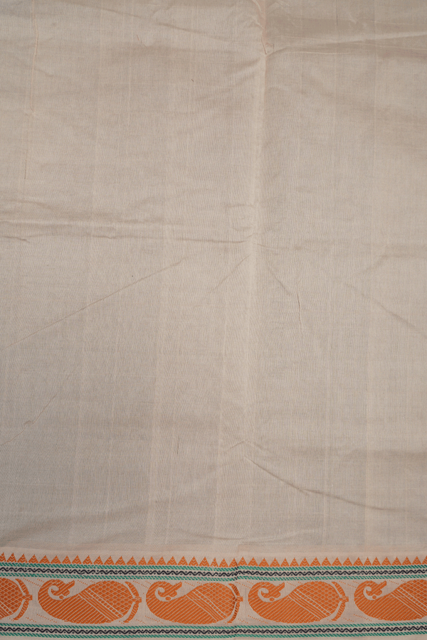 Checks With Buttas Teal Blue Poly Cotton Saree