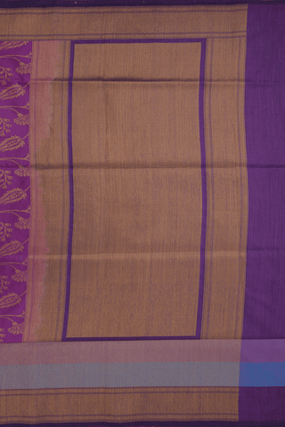 Floral Jaal Design Grape Purple Tussar Banarasi Silk Saree