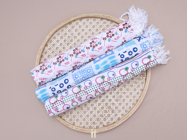Multicolor Set Of 3 Cotton Towel