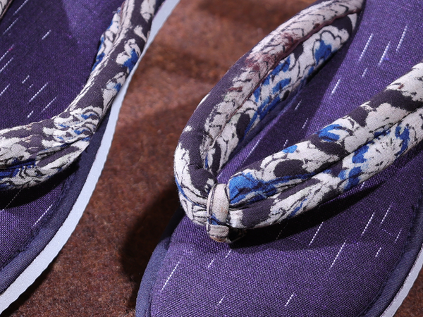 Allover Design Blue Cotton Slippers