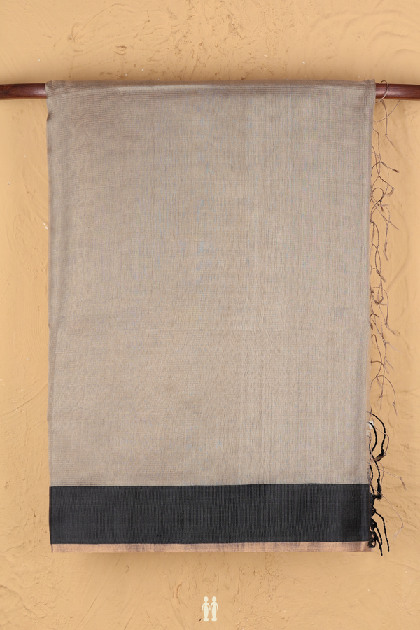 Bailu Silk Saree In Cream Color With Self Stripes Design