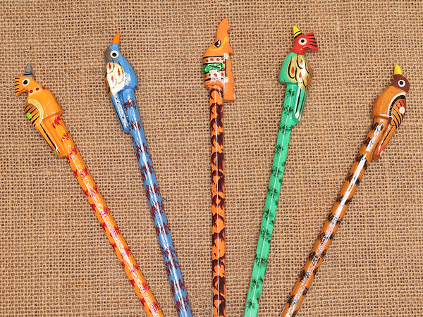 Wooden Pencil Set Of 5 For Kids