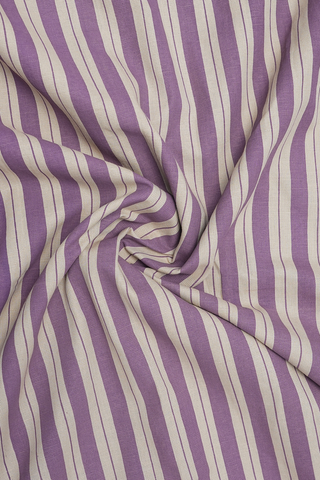 Stripes With Back Yoke Piping Beige Linen Cotton Long Kurta