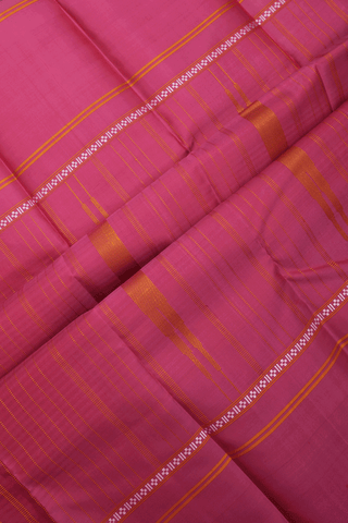 Kanchipuram Silk Saree In Black And Grey With Stripes Design
