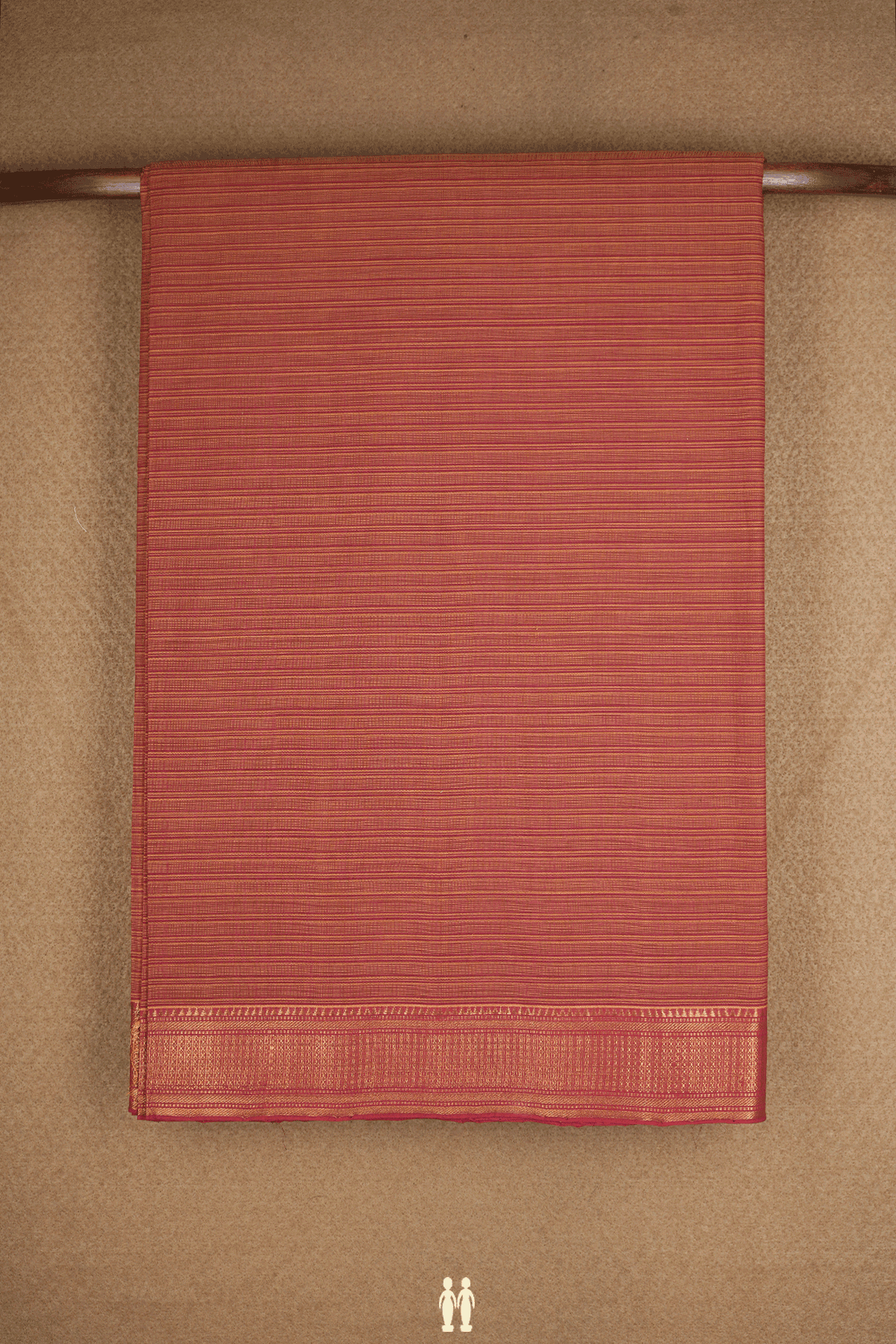 Checked Design Burgundy Red Mangalagiri Cotton Saree