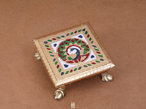 Peacock Design Pooja Stand