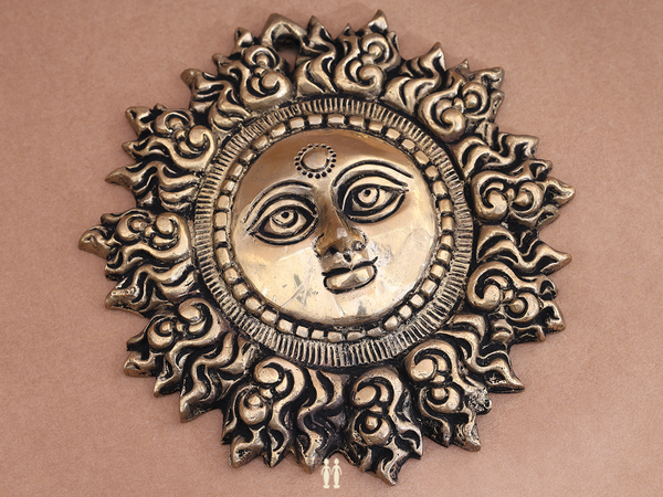 Brass Sun Face For Wall Hanging