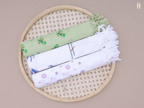 Multicolor Set Of 3 Cotton Towel