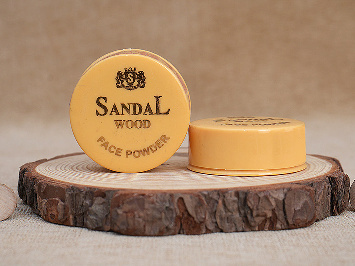 Set of 2 Medium Sandal Wood Face Powder Sundari Silks