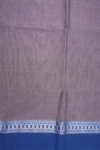 Threadwork Border Plain Dusty Purple Bengal Cotton Saree