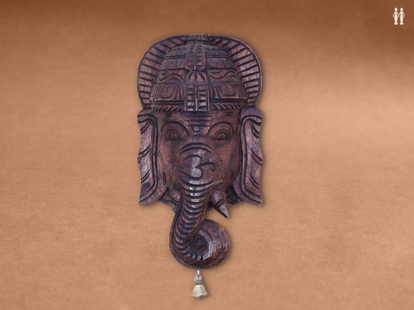 Wooden Ganesha Face Wall Hanging For Decor