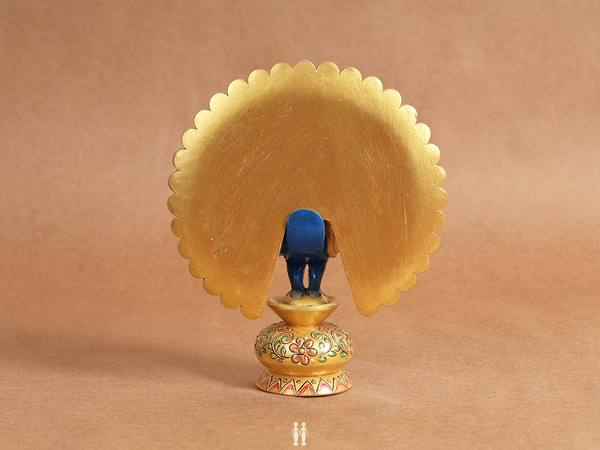 Set Of 2 Wooden Handicraft Dancing peacock For Decor