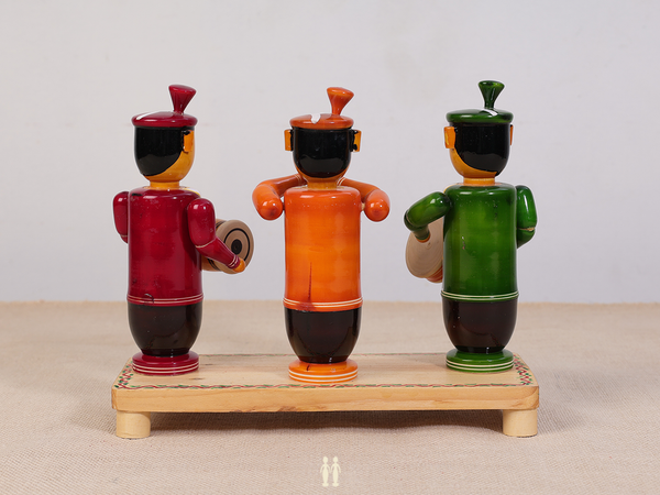 Wooden Handicraft Musician Set For Decor