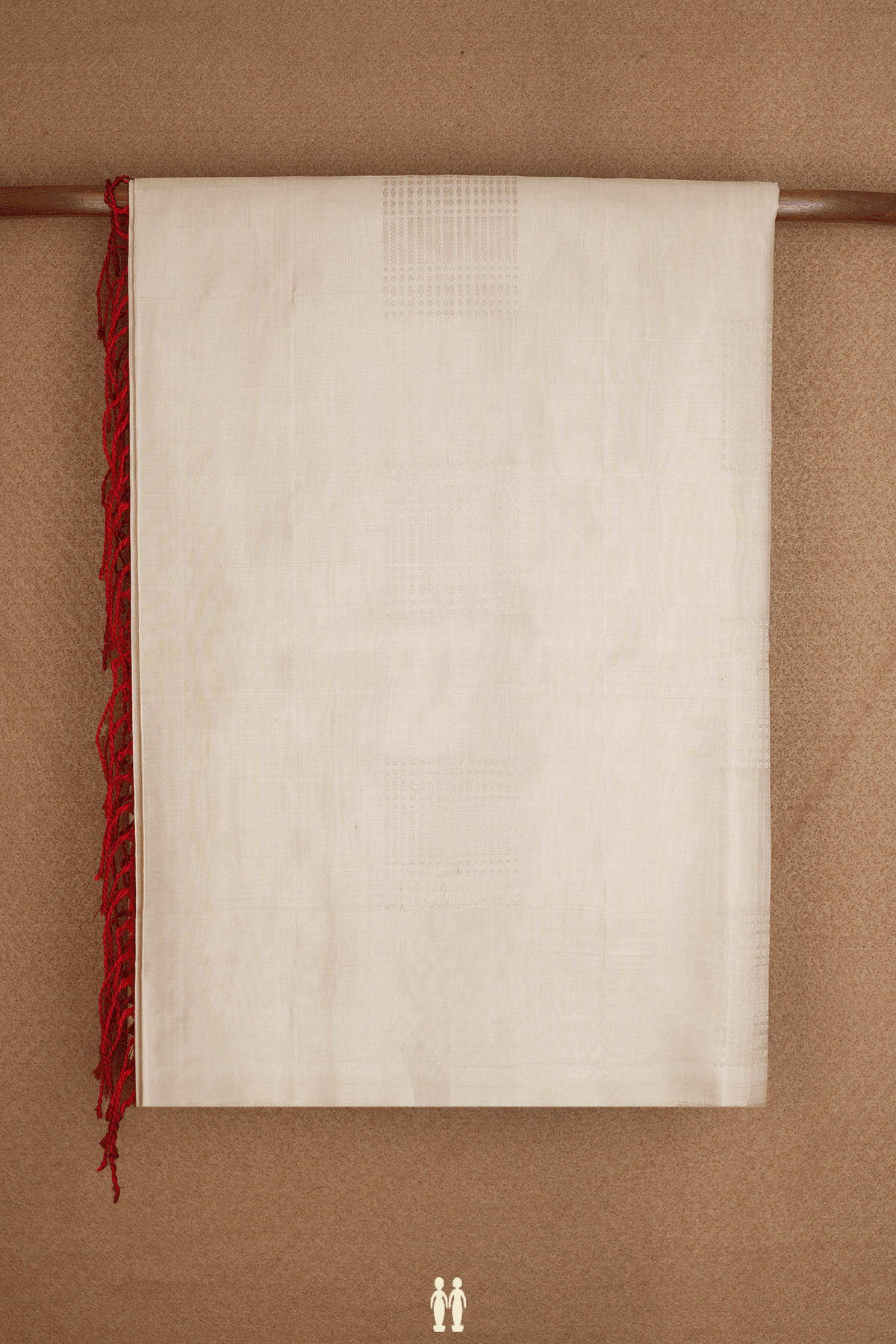 Square Zari Motifs Off White Soft Silk Saree