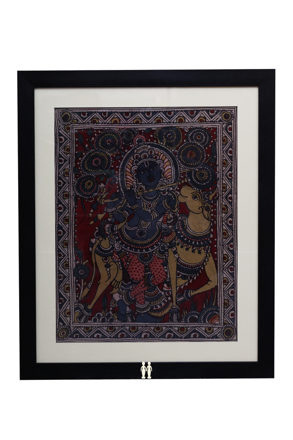 Lord Krishna Natural Dye Hand Kalamkari Painting