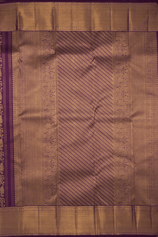 Vanasingaram Zari Design Deep Purple Kanchipuram Silk Saree