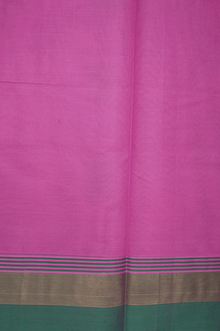 Threadwork Motifs Lotus Pink Coimbatore Cotton Saree