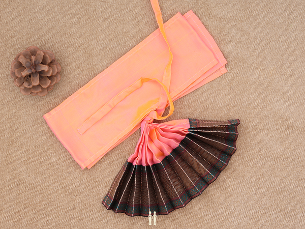 Zari Border Dual Tone Silk Cotton Amman Pavadai Set