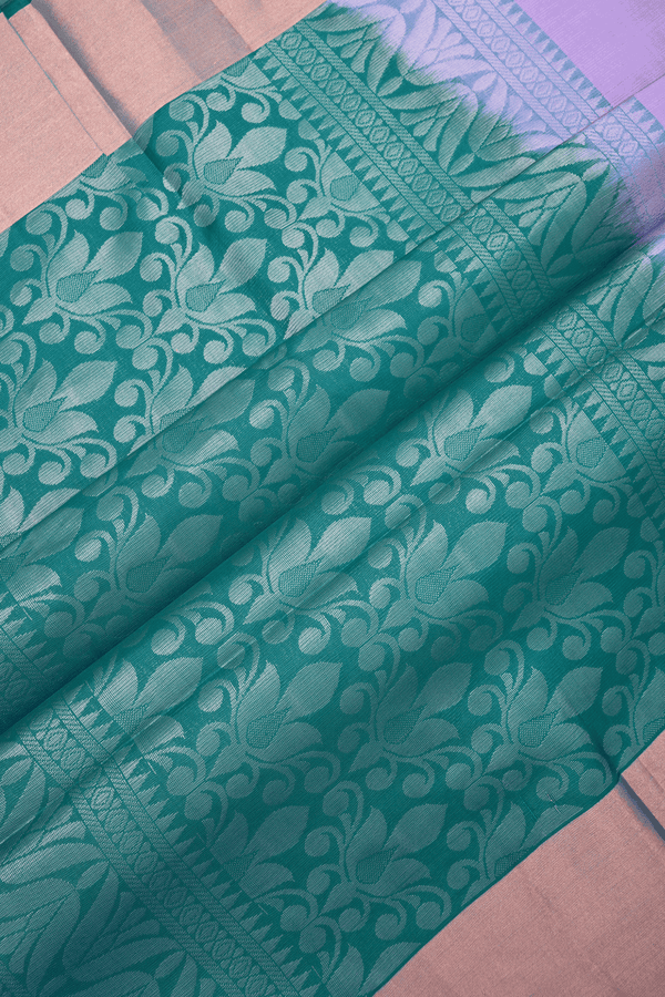 Floral Zari Motifs Mauve Purple Soft Silk Saree