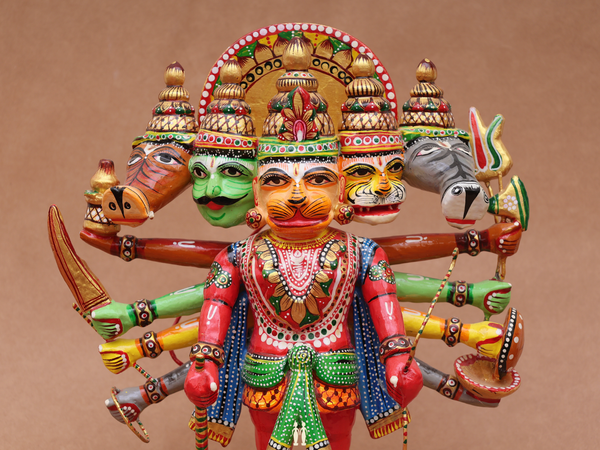 Wooden Handicraft Panchmukhi Hanuman For Showpiece