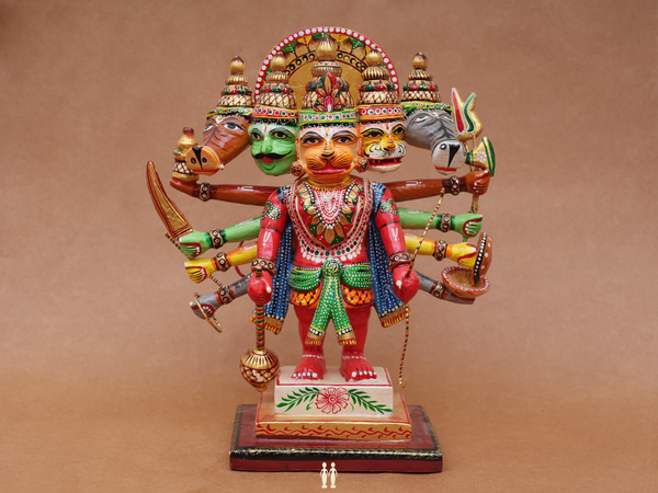 Wooden Handicraft Panchmukhi Hanuman For Showpiece