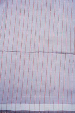 Stripes Design Steel Grey Soft Silk Saree