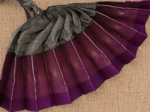 Zari Border Brown Silk Cotton Amman Pavadai Set